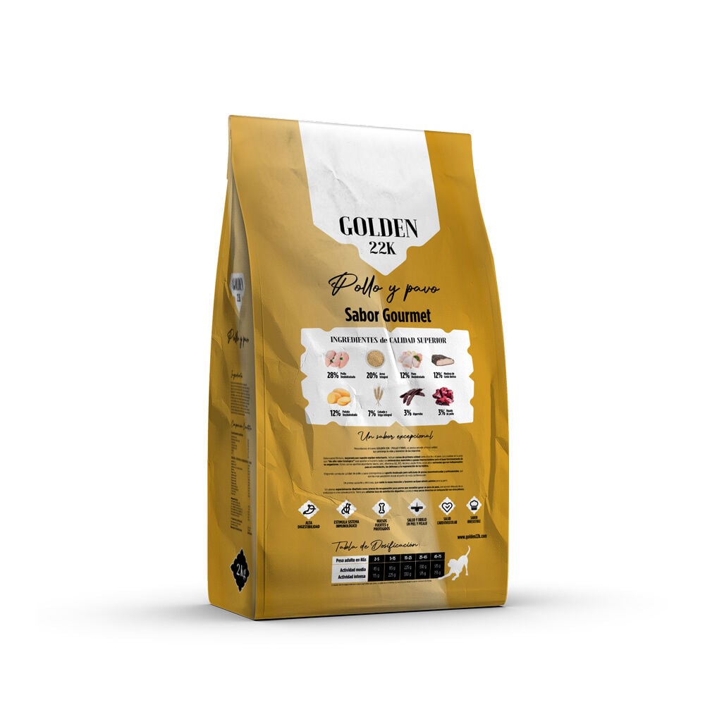 GOLDEN22K PIENSO ADULTO POLLO Y PAVO para perros thumbnail