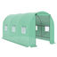 Outsunny Invernadero de Túnel 400x200x200 cm Invernadero de Jardín con Puerta Enrollable y Ventanas Múltiples Cubierta PE 140 g/m² Anti-UV Marco de Metal para Cultivo Plantas Verduras Verde, , large indicador imagen numero 1