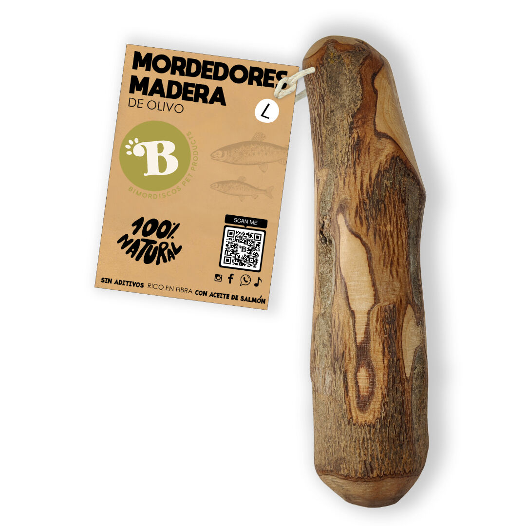 BIMORDISCOS Madera de olivo con Aceite de Salm&oacute;n para perros Pack 2 x L, , large Imagen numero 3