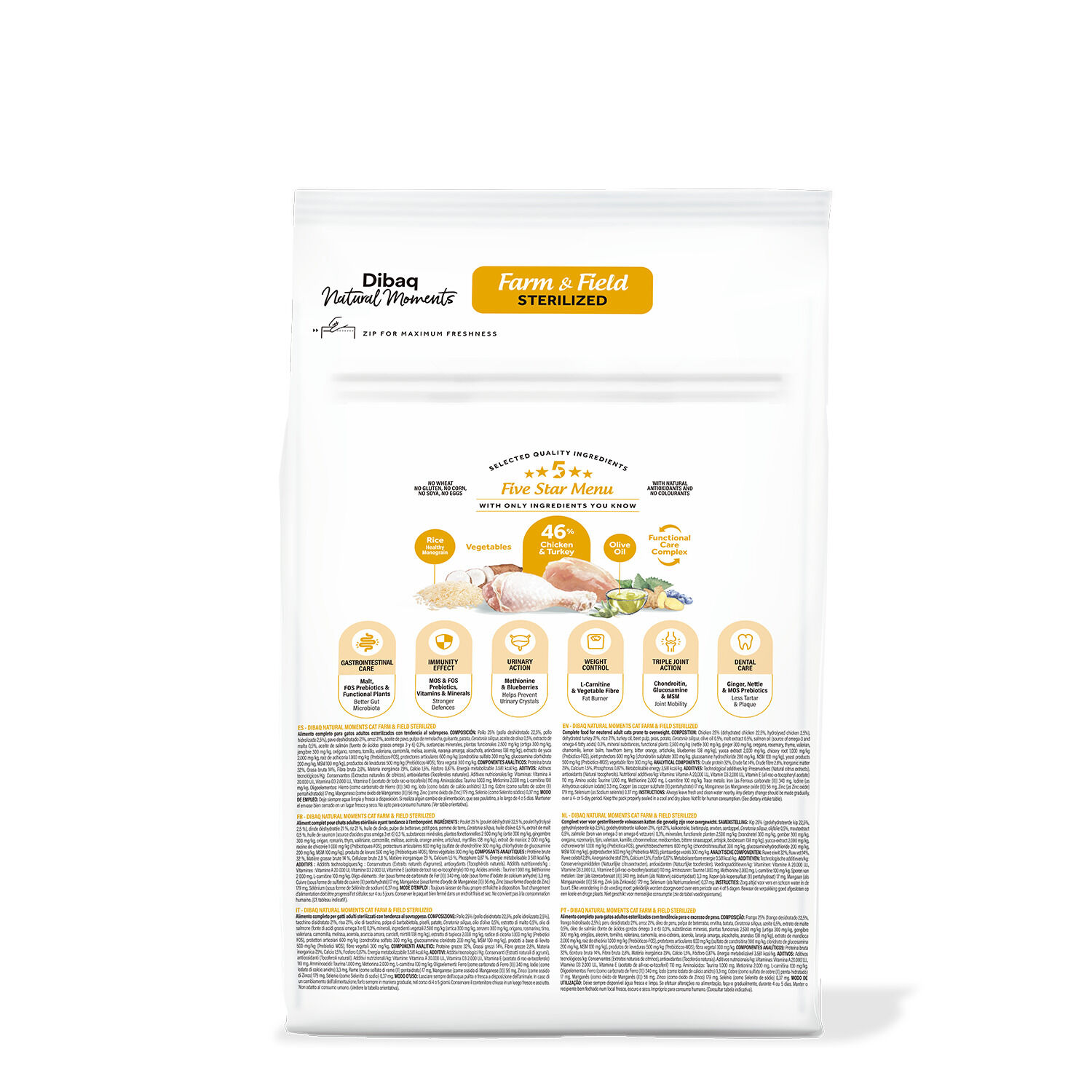 Dibaq Natural Moments 5 Star Esterilizado Pollo y Pavo, , large Imagen numero 2