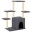 vidaXL Rascador para gatos con postes de sisal gris oscuro 97,5 cm, , large indicador imagen numero 1