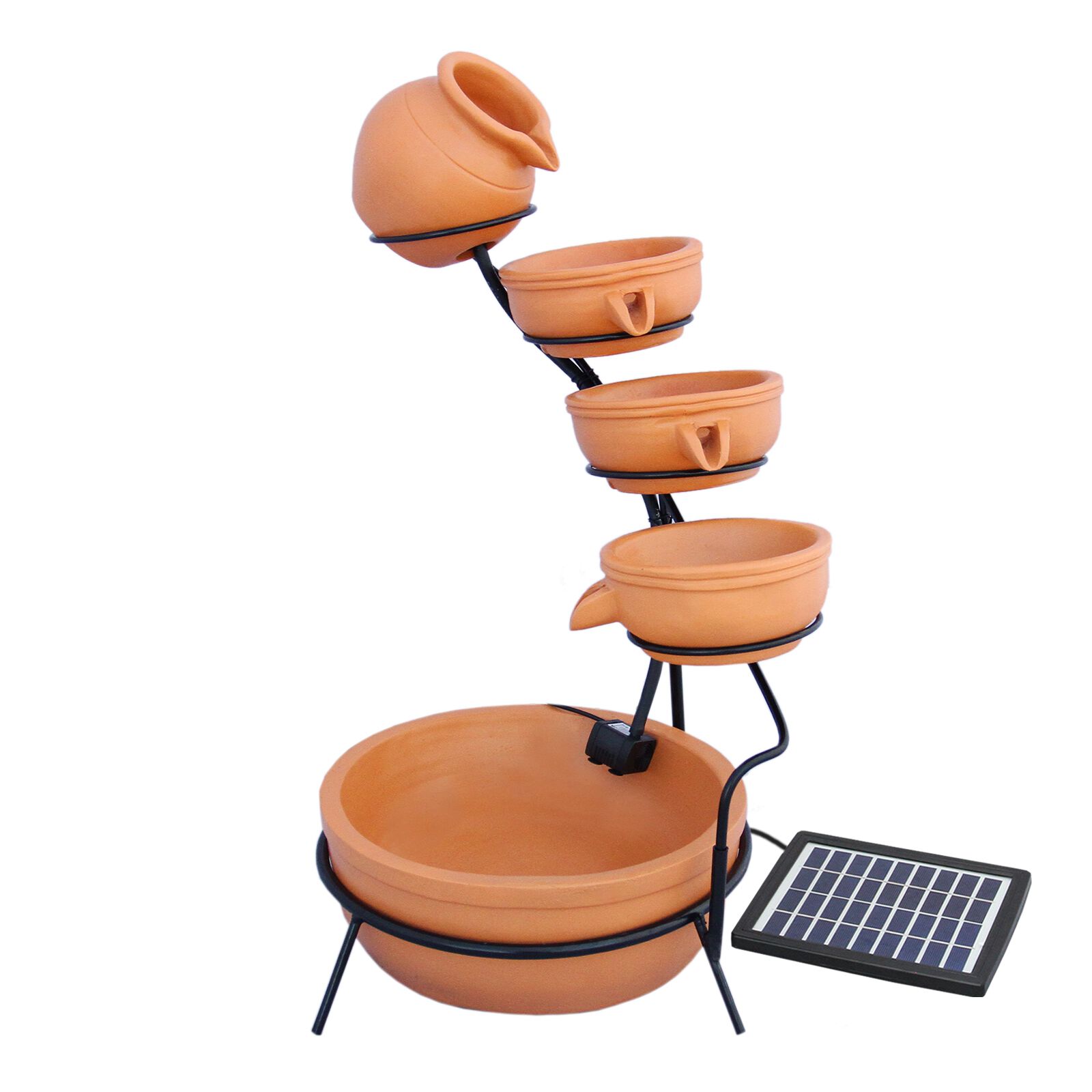 Fuente de Agua Bebedero para Gatos con Energ&iacute;a Solar - Terracota, , large Imagen numero 1