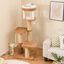 COSTWAY Árbol para Gatos de Interior, Torre para Gatitos de 164 cm, Percha Acolchonada, Cama para Gatos Desmontable, Plataformas de Salto, Cuerda de Sisal, Bola Colgante, Mobiliario Multinivel para Gatos, , large indicador imagen numero 3