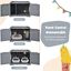 COSTWAY Casita para Gatos, Arenero para Gatos, Casita para Mascotas, Casa para Gatos, Recinto con Hoyo para Gatos, Caja para Animales con Estructura de Madera Resistente (Gris), , large indicador imagen numero 3