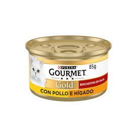 Gourmet Gold Pollo e Hígado en salsa lata para gatos