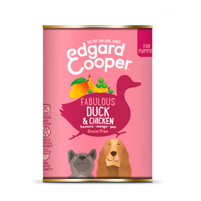 Edgard & Cooper Puppy Pato y Pollo lata para perros
