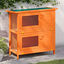 vidaXL Jaula de madera para conejos peque&ntilde;os de exterior con 4 puertas, , large indicador imagen numero 2