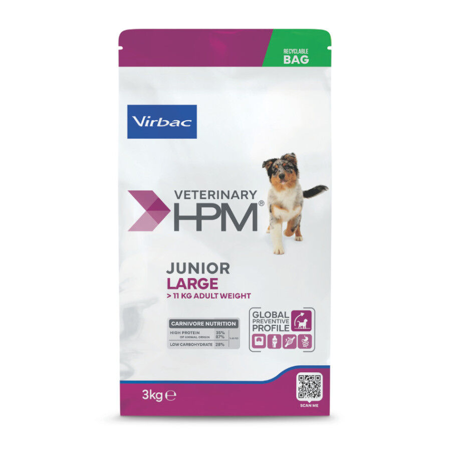 Virbac HPM Veterinary Junior Large Pienso Cerdo para perros, , large Imagen numero 1