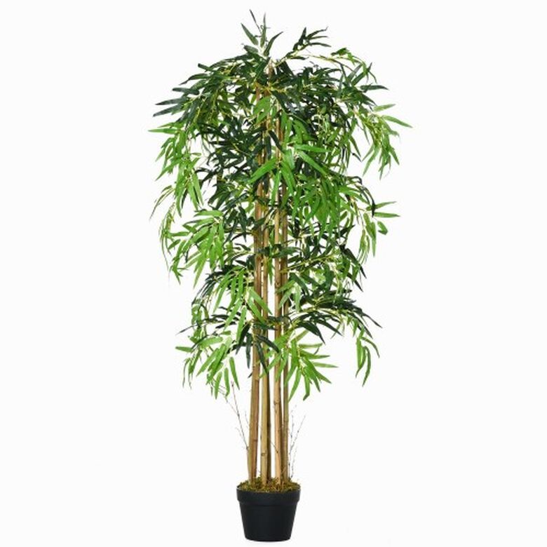 Planta de bambú artificial de decoración color Verde thumbnail