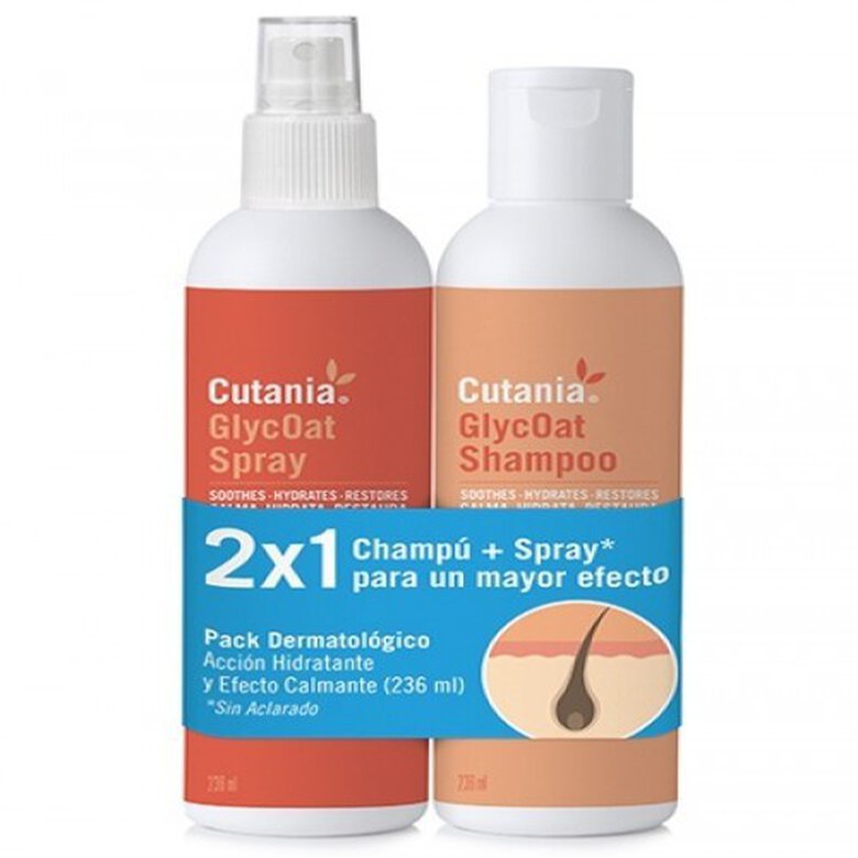 Champú + Spray Cutania GlycOat para perros olor Neutro, , large image number null