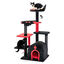 COSTWAY Árbol Rascador para Gatos Gótico, 134 cm Torre para Gatos de 6 Niveles con Cama, Condominio, Postes Rascadores, Pompón y Bola de Resorte, Centro de Actividades para Gatitos de Interior, , large indicador imagen numero 1