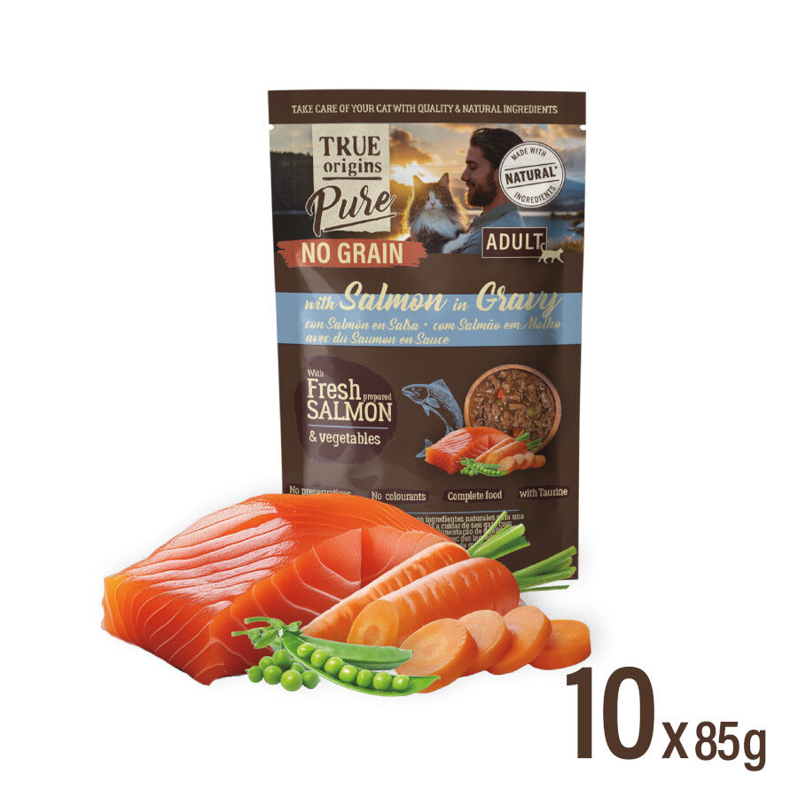 40 sobres x 85 g True Origins Pure Carne y Pescado Sobre para gatos &ndash; Multipack, , large Imagen numero 3