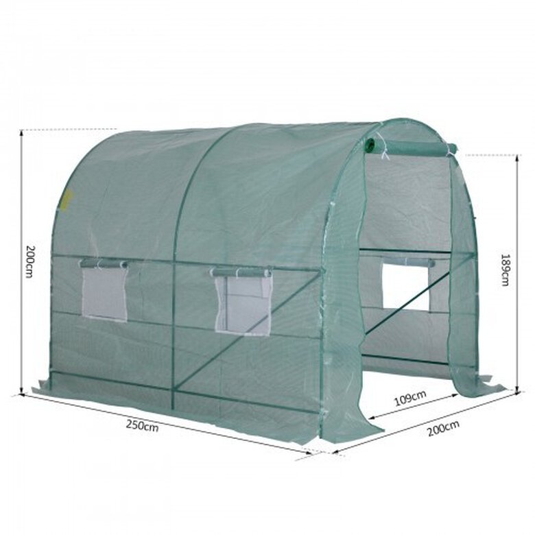 Invernadero Outsunny para cultivo de plantas color Verde, , large image number null