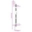 vidaXL &Aacute;rbol rascador para gatos de pared crema 187 cm, , large indicador imagen numero 5