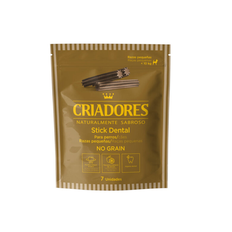 42 barritas Criadores Snacks Dentales Grain Free para perros de raza pequeña ¡Pack Ahorro!