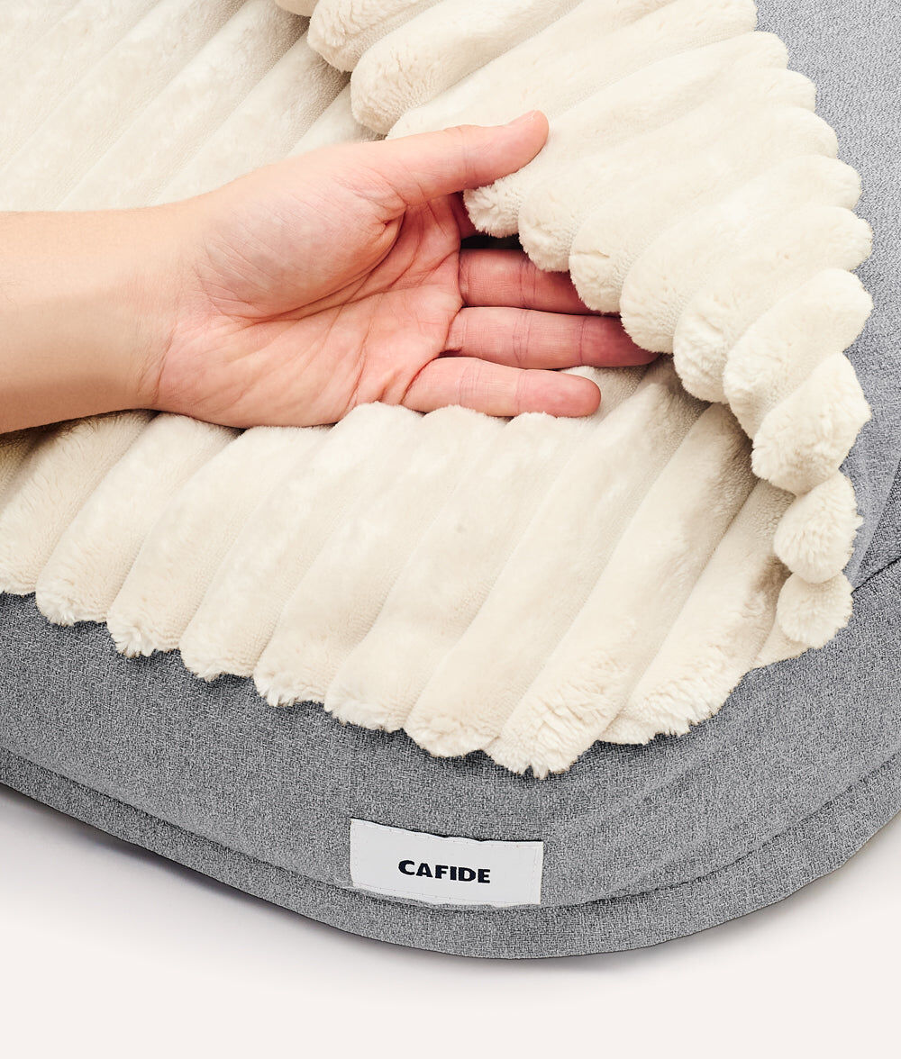 Cama Perro con Capucha Chenilla Gris, Maso, , large Imagen numero 5