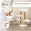 COSTWAY 87cm Árbol de Madera Maciza para Gatos, Torre para Gatos con Postes de Sisal de Yute, Plataformas, Hamaca, Cuerda de Sisal Colgante, Centro de Actividades de 3 Niveles para Gatos, , large indicador imagen numero 2