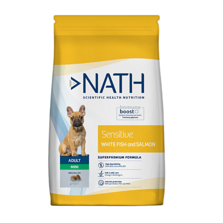 Nath Adult Mini Sensitive Pescado Blanco y Salmón pienso para perros thumbnail