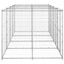 Vidaxl perrera con puertas de bisagra plateado para perros, , large indicador imagen numero 15