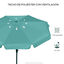 Outsunny Sombrilla de Jard&iacute;n &Oslash;266x250 cm Parasol de Jard&iacute;n de Aluminio con &Aacute;ngulo Ajustable Protecci&oacute;n UV50+ Techo de Ventilaci&oacute;n y Manivela para Terraza Balc&oacute;n Exterior Verde, , large indicador imagen numero 5