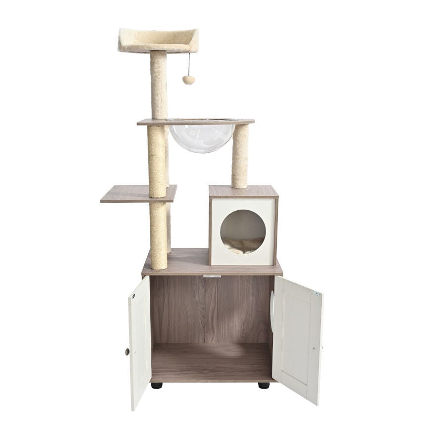 Leeby Luna &aacute;rbol rascador con mueble para gatos, , large Imagen numero 8