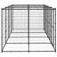 Vidaxl perrera con puertas de bisagra negro para perros, , large indicador imagen numero 19