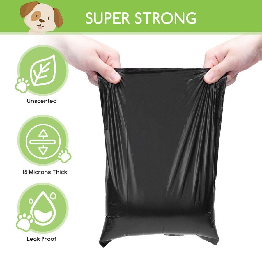 Nobleza Bolsas Caca Perro, 1080 Unidades Bolsas Excrementos Perros, Extra Grueso, Fuerte y a Prueba. 12 Rollos por Pack, 72 Rollos , Color Negro, , large Imagen numero 4