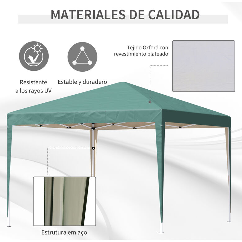 Outsunny Carpa Plegable Verde thumbnail