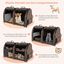 COSTWAY Transport&iacute;n de Doble Compartimento Perro Gato, Bolsa de Transporte Port&aacute;til 3 en 1 con 2 Hamacas Desmontables, Jaula Suave para Mascotas con Bolsa de Transporte 100 x 58 x 61cm (Marr&oacute;n), , large indicador imagen numero 3