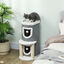 PawHut Árbol para Gatos Gris, , large indicador imagen numero 2