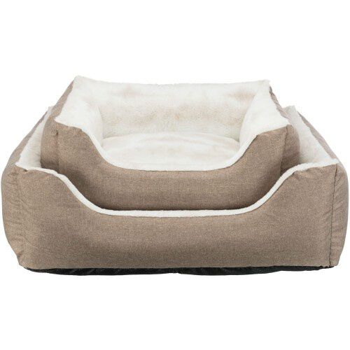 Trixie Nelli Cama Rectangular Marr&oacute;n con Blanco para perros y gatos, , large Imagen numero 1