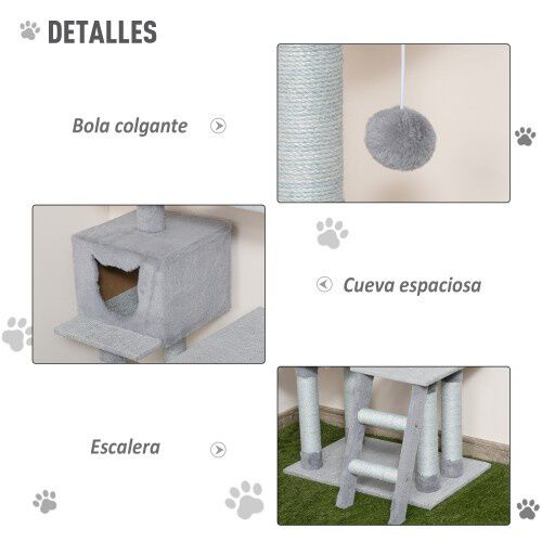 Torre de ascalada con plataformas color Gris, , large Imagen numero 4