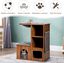 COSTWAY Mueble para Gatos Árbol Actividad para Gatos con Alfombra Rascadora y Colchonetas Casa de Madera de Gato, , large indicador imagen numero 2
