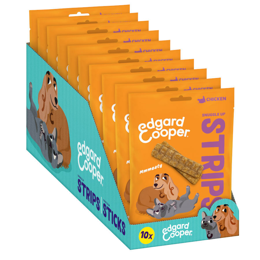 Edgard &amp; Cooper Tiras de Pollo snack para perros thumbnail