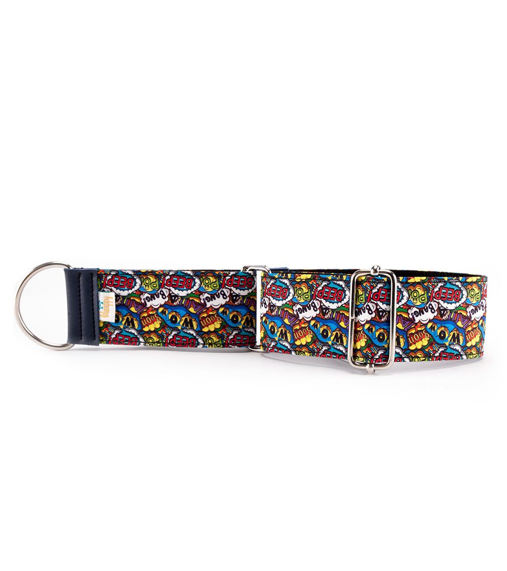 Pamppy galgo speedy collar regulable c&oacute;mic beep multicolor para perros, , large Imagen numero 3