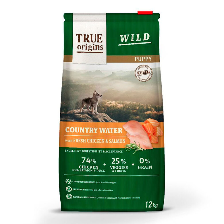 True Origins Puppy Wild Country Water Pollo y Salmón pienso, , large image number null
