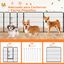 COSTWAY Parque para Perros con 8 Paneles, Parque de Metal Plegable con Puerta para Perros, Conejos, Gatos y Otras Mascotas, Valla para Perros para Interior y Exterior, Negro, (190 x 190 x 80 cm), , large indicador imagen numero 3