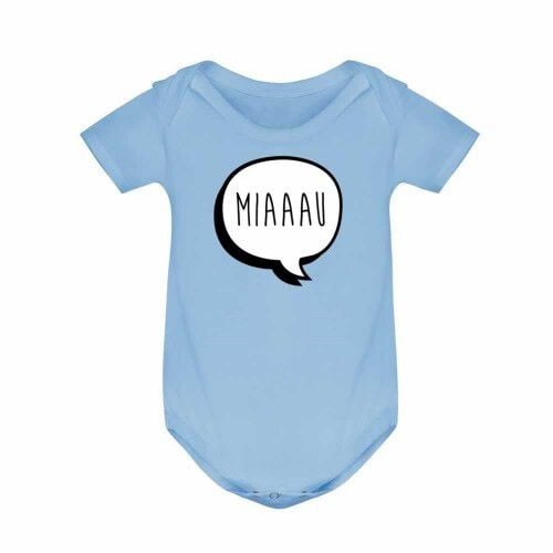 Body para bebé The Pet Lover &quot;Miau&quot; color Azul thumbnail