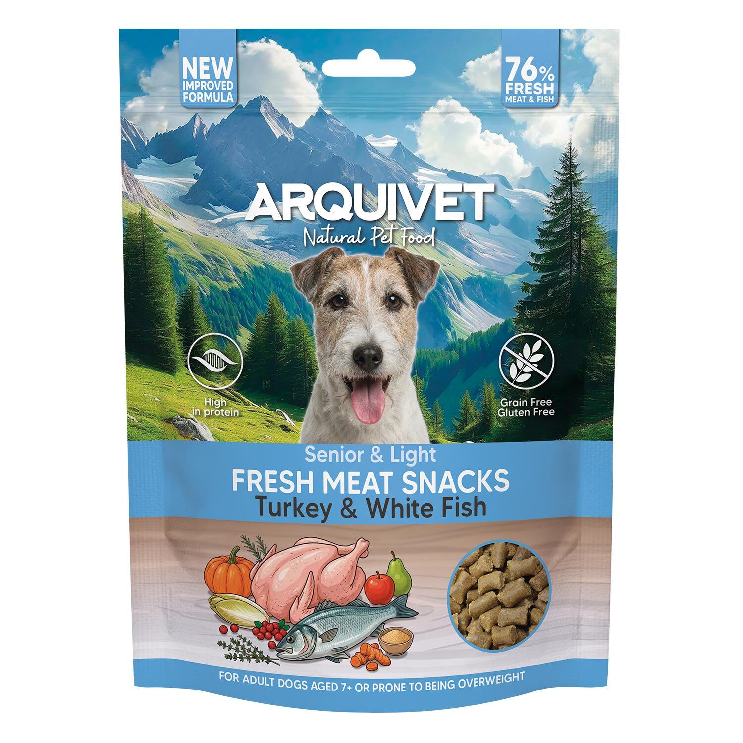 Snacks de carne fresca - Senior & Light (Pavo y pescado) - Fresh Meat Snacks 800gr., , large Imagen numero 1