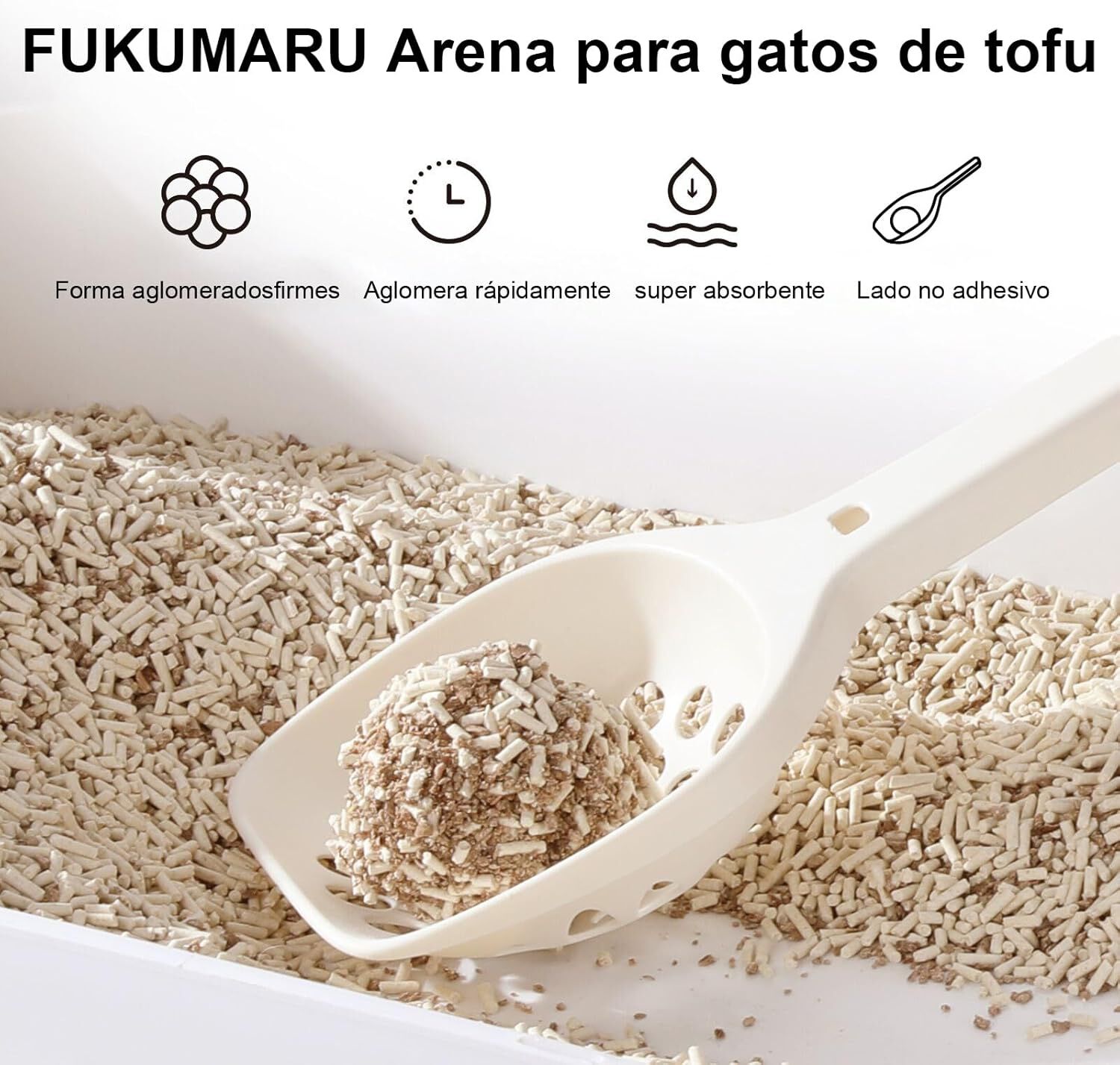 Arena de Tofu para Gatos (Madera de Manzana y Tofu), , large Imagen numero 2