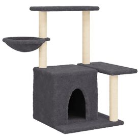 vidaXL Rascador con postes gris para Gatos 
