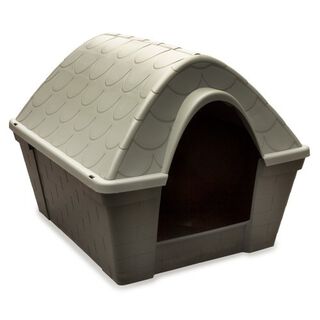 Arquivet ecoline caseta de plástico reciclado gris para perros