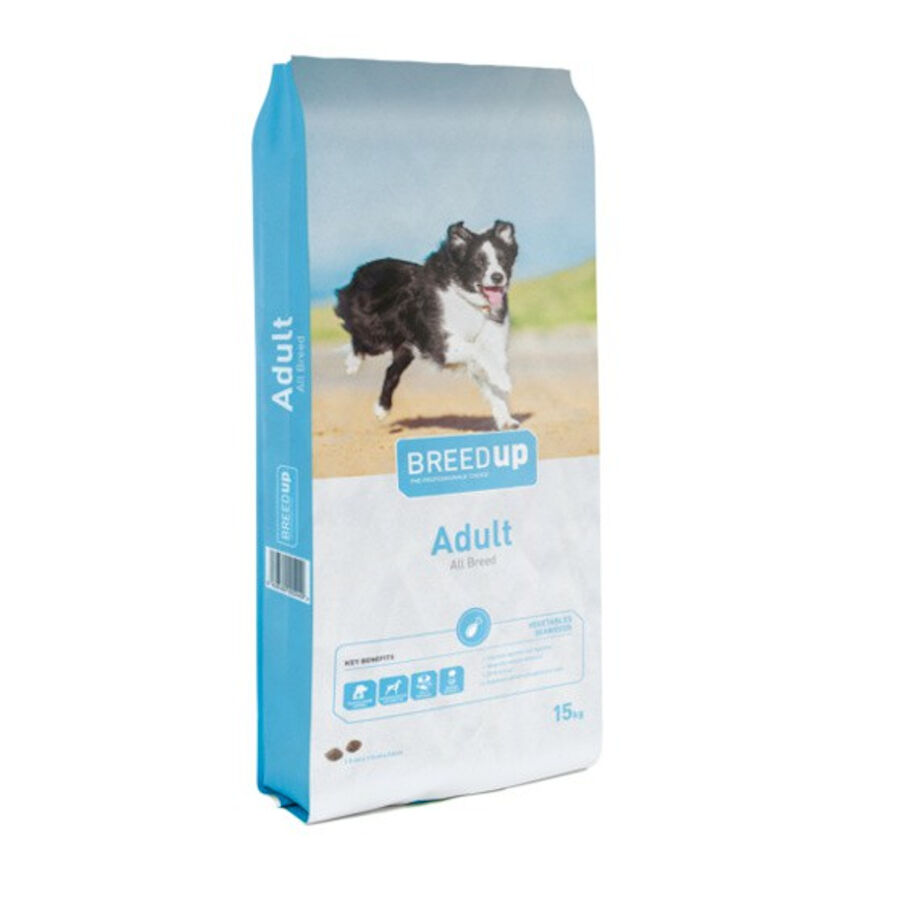15 kg Breed Up Adult Verduras y Algas pienso para perros, , large Imagen numero 1