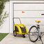 VidaXL Remolque de bicicleta mascotas hierro tela Oxford amarillo, , large indicador imagen numero 2