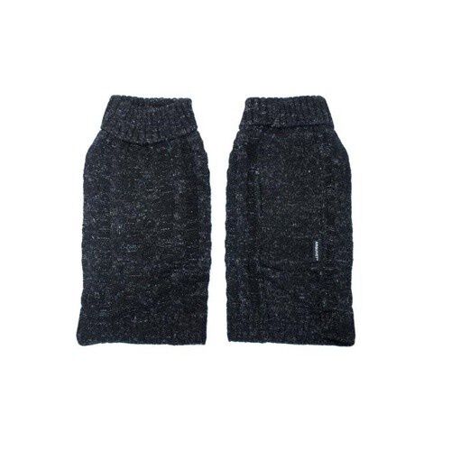 Jersey de punto trenzado color Negro thumbnail