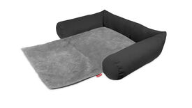 Gauty Cama Redonda Tela Impermeable y pelo  Gris para Perros y Gatos