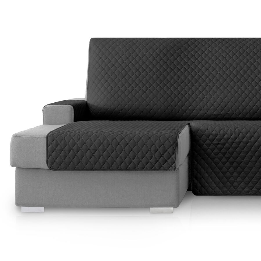 Vipalia Protector Cubresofa Rombos. Negro. Chaise Longue Izquierda 240 cm, , large Imagen numero 3