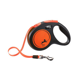 Flexi New Neón Correa Extensible naranja para perros