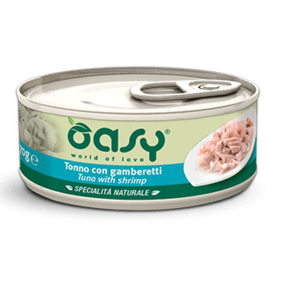 OASY GATO LATA ATUN/GAMBAS 150G, , large Imagen numero 2
