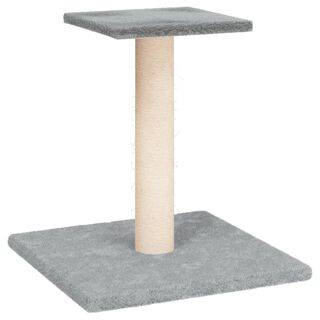 vidaXL Poste Rascador Gris Claro con plataforma para gatos